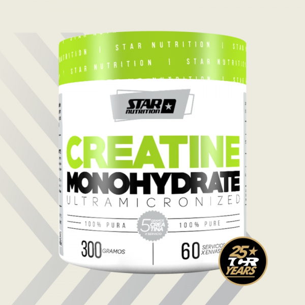 Creatine Monohydrate Star Nutrition® %100 Pura - 300 g - Sin Tacc.